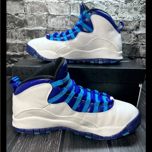 Jordan 10 Retro Charlotte Hornets 2016 US Mens 11.5 - Picture 2 of 12